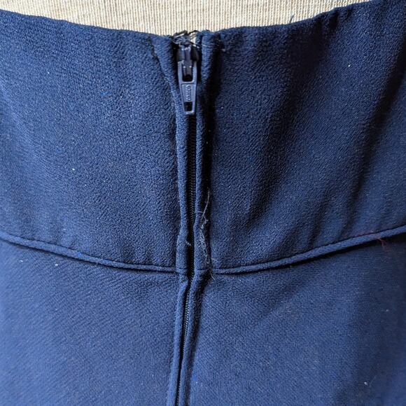 Vtg 1990s Jump Apparel Navy Blue Glitter Quilted Bust Embellished Dress 13 14 - Picture 5 of 7